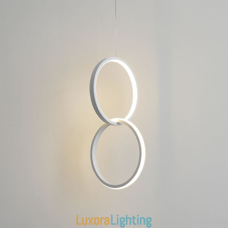 Designer Touch Decorative Mimimalist Double Ring Pendant Light