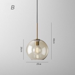 Designer Touch Decorative Glass Pendant Light Minimalist Cognac Color Glass Light Fixture