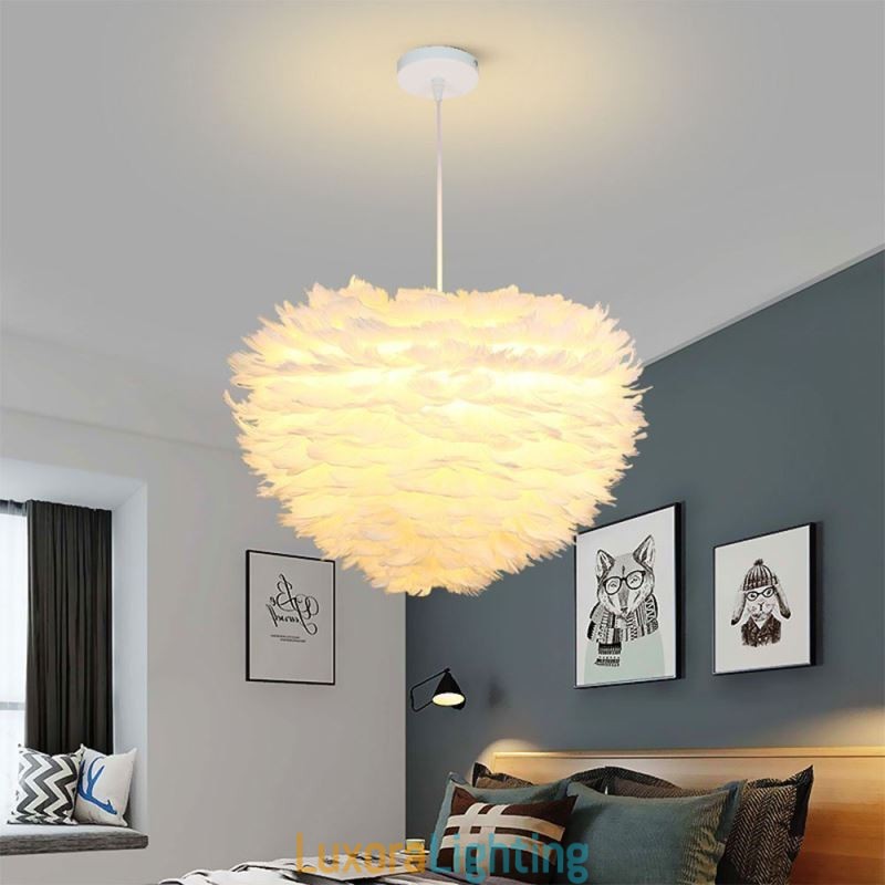 Designer Touch Decorative Pretty Feather Pendant Light Fixture
