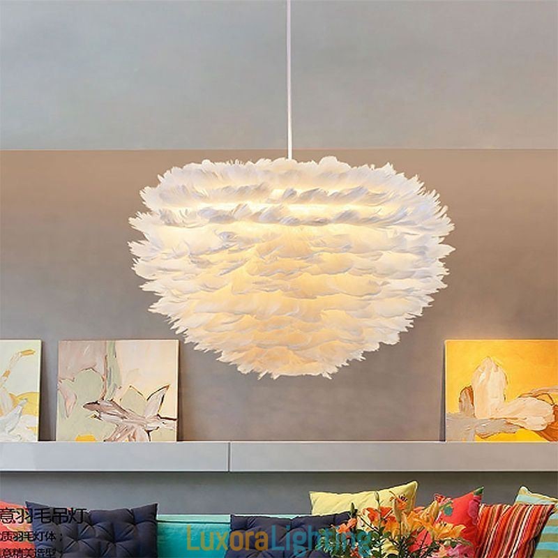 Designer Touch Decorative Pretty Feather Pendant Light Fixture