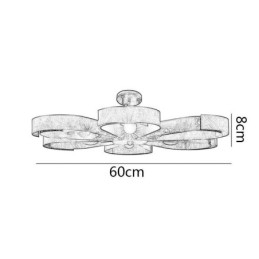 Designer Touch Decorative Modern Vintage Ceiling Light Iron Flower Shaped Pendant Light