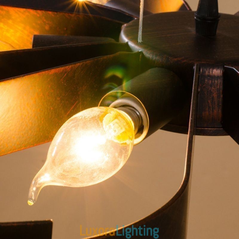 Designer Touch Decorative Modern Vintage Ceiling Light Iron Flower Shaped Pendant Light