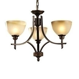 Designer Touch Decorative Elegant Chandelier with 3 Lights in Warm Light