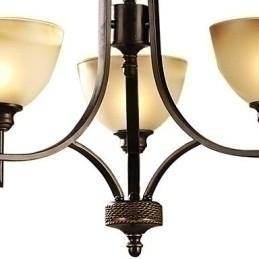 Designer Touch Decorative Elegant Chandelier with 3 Lights in Warm Light