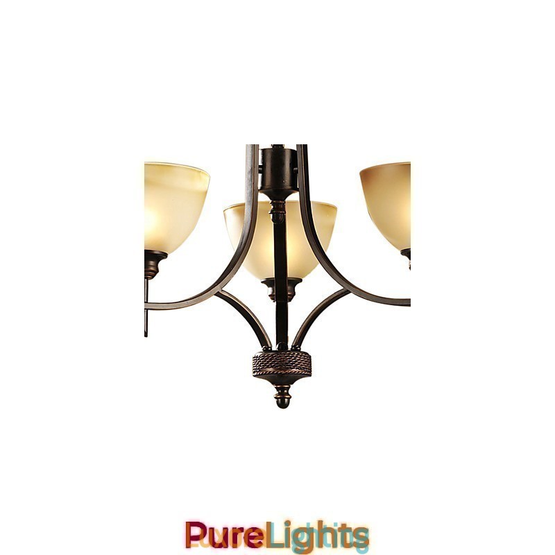 Designer Touch Decorative Elegant Chandelier with 3 Lights in Warm Light