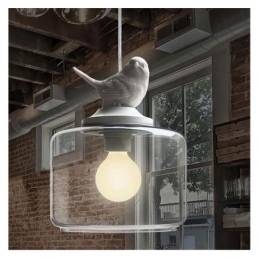 Designer Touch Decorative Retro Style Glass Pendant Light Little Bird Lighting