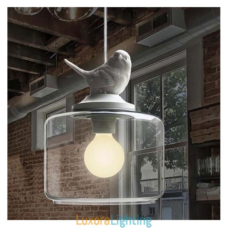 Designer Touch Decorative Retro Style Glass Pendant Light Little Bird Lighting