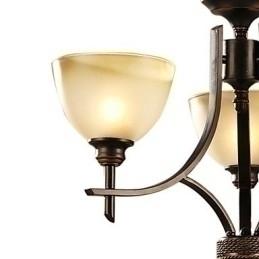 Designer Touch Decorative Elegant Chandelier with 3 Lights in Warm Light