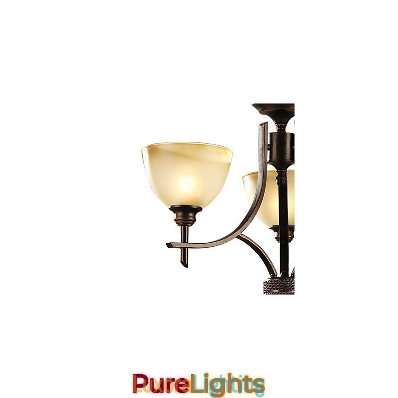 Designer Touch Decorative Elegant Chandelier with 3 Lights in Warm Light