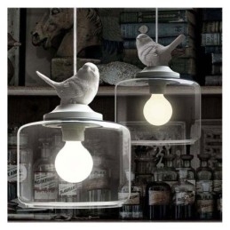 Designer Touch Decorative Retro Style Glass Pendant Light Little Bird Lighting