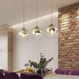 Designer Touch Decorative Creative Iron+Glass Globe Pendant Light Lighting