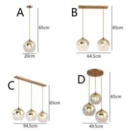 Designer Touch Decorative Creative Iron+Glass Globe Pendant Light Lighting