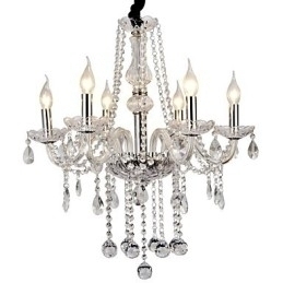 Designer Touch Decorative Modern Contemporary Crystal Electroplated Metal Chandelier