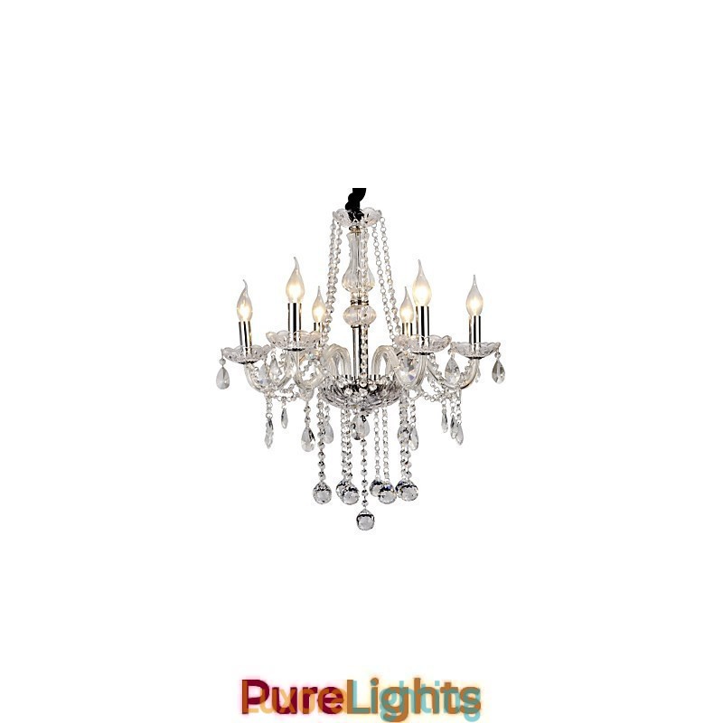 Designer Touch Decorative Modern Contemporary Crystal Electroplated Metal Chandelier