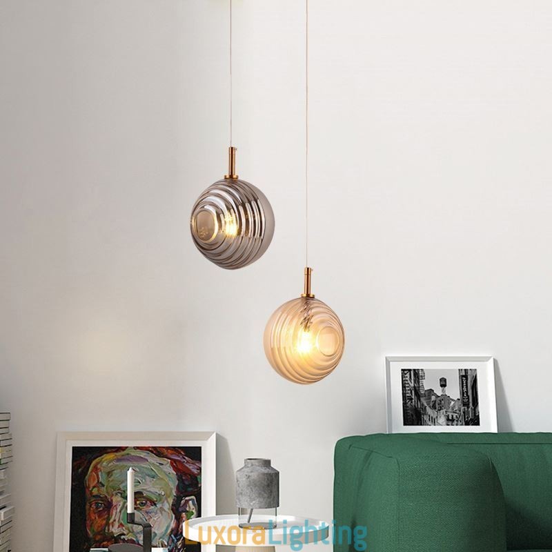 Designer Touch Decorative Glass Pendant Light Creative Glass Globe Loft
