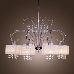 Designer Touch Decorative Modern Contemporary Crystal Chrome Metal Chandelier