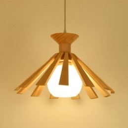 Designer Touch Decorative Simple Style Wood Pendant Light Fixture