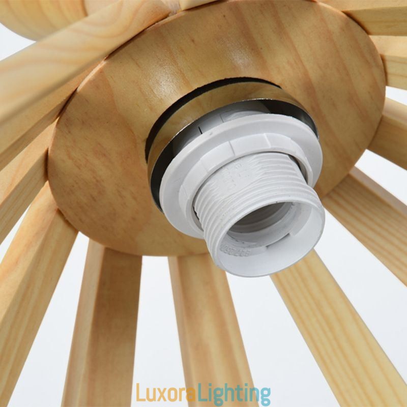 Designer Touch Decorative Simple Style Wood Pendant Light Fixture