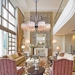 Designer Touch Decorative Modern Contemporary Crystal Chrome Metal Chandelier