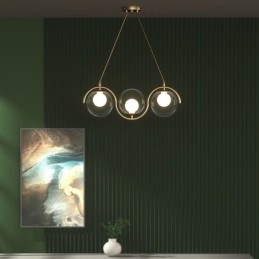 Designer Touch Decorative Modern Glass Globe Pendant Light Minimalist Light Fixture