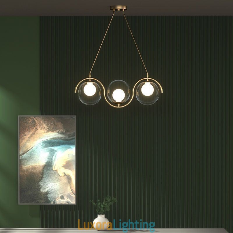 Designer Touch Decorative Modern Glass Globe Pendant Light Minimalist Light Fixture