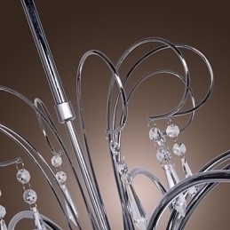Designer Touch Decorative Modern Contemporary Crystal Chrome Metal Chandelier