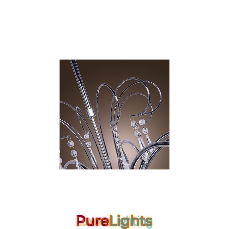 Designer Touch Decorative Modern Contemporary Crystal Chrome Metal Chandelier