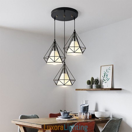 Designer Touch Decorative Diamond Shaped Pendant Light Modern Minimalist Light Fixture