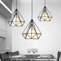 Designer Touch Decorative Diamond Shaped Pendant Light Modern Minimalist Light Fixture