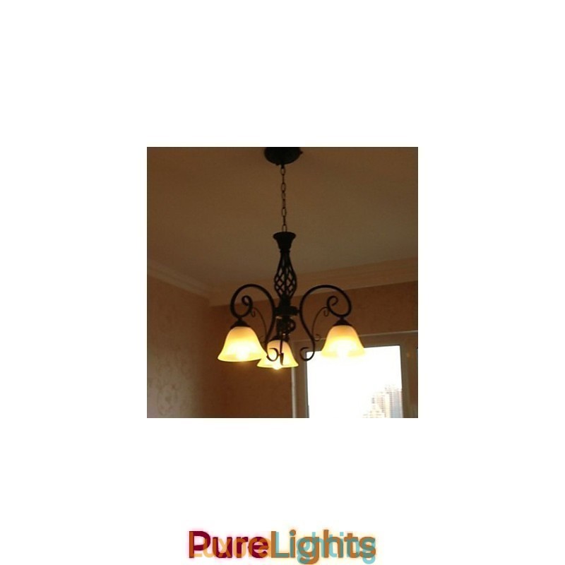 Designer Touch Decorative Rustic Lodge Painting Metal Chandelier