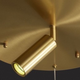 Designer Touch Decorative Pendant Light Acrylic Ring Light Fixture with Spotlight