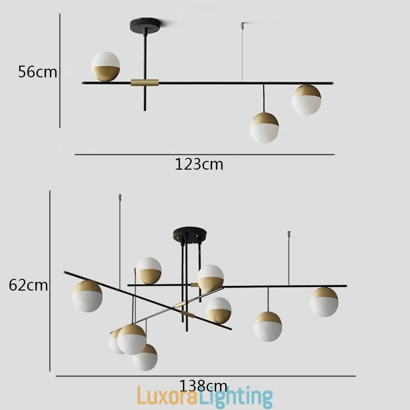 Designer Touch Decorative Glass Ball Chandelier Ceiling Light