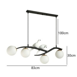Designer Touch Decorative Modern Minimalist Branch Pendant Light 4 Lamp Light