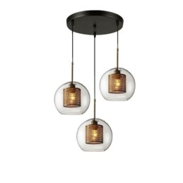 Designer Touch Decorative Minimalist Glass Cluster Pendant Light 3 Light Ceiling Light Island