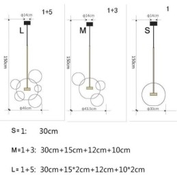 Designer Touch Decorative Pendant Light Glass Bubble Ceiling Light Gradient Green Lamp