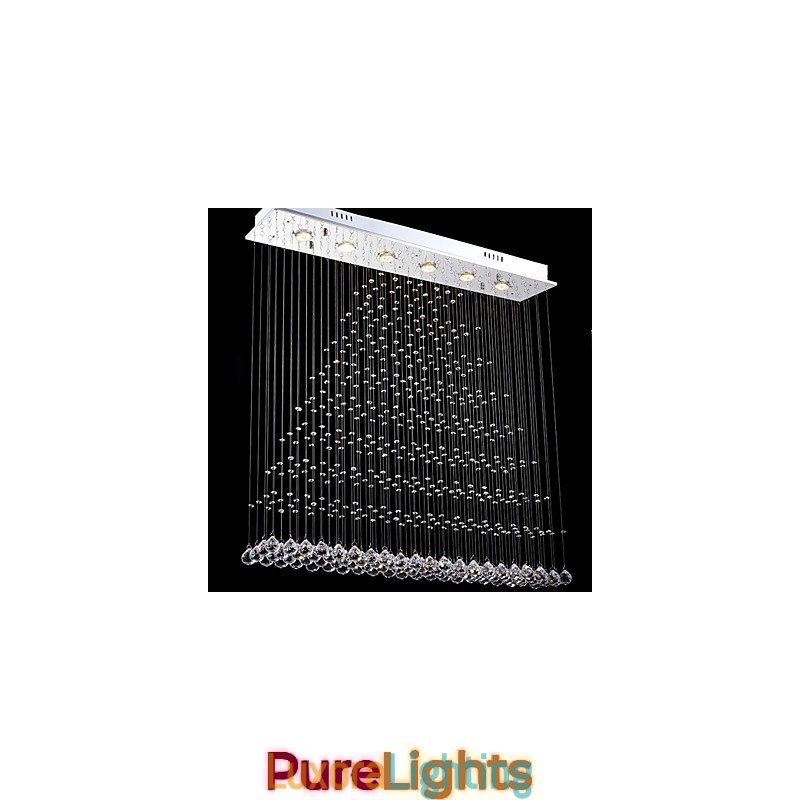 Designer Touch Decorative Rectangle Crystal Pendant Light Ceiling Chandelier Lighting Lamps Fixtures