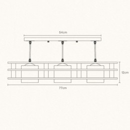 Designer Touch Decorative Creative 3 Lights Oak Pendant Lamp Wood Ceiling Light Cafe