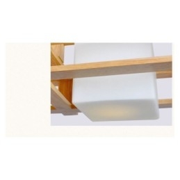 Designer Touch Decorative Creative 3 Lights Oak Pendant Lamp Wood Ceiling Light Cafe