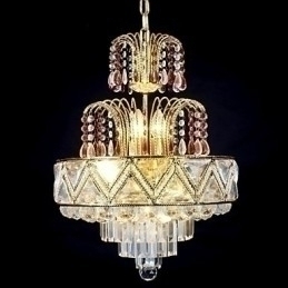Designer Touch Decorative Traditional Classic Crystal Painting Metal Chandelier