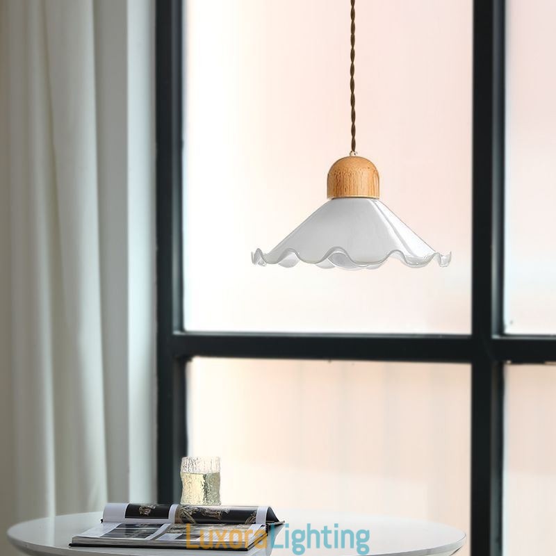 Designer Touch Decorative Modern Lace Glass Pendant Light Single Head Pendant Lamp