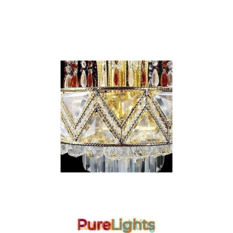 Designer Touch Decorative Traditional Classic Crystal Painting Metal Chandelier