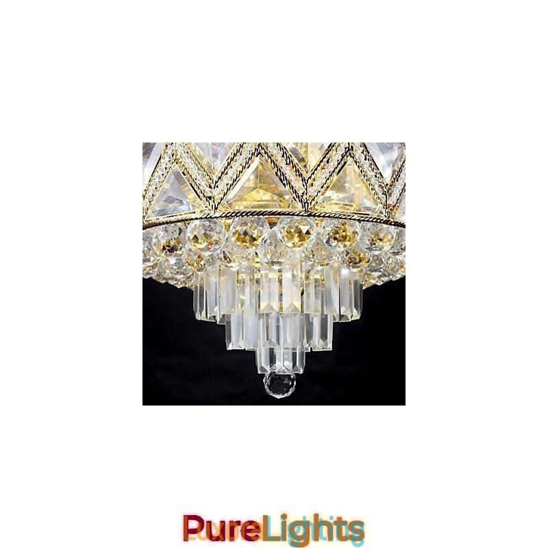 Designer Touch Decorative Traditional Classic Crystal Painting Metal Chandelier