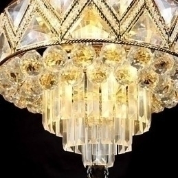 Designer Touch Decorative Traditional Classic Crystal Painting Metal Chandelier