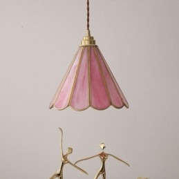 Designer Touch Decorative Japanese Style Glass Pendant Light Retro Petal Light Fixture