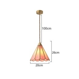 Designer Touch Decorative Japanese Style Glass Pendant Light Retro Petal Light Fixture