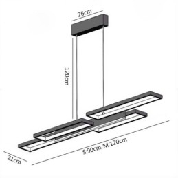 Designer Touch Decorative Modern Pendant Light Horizontal Ceiling Light Fixture