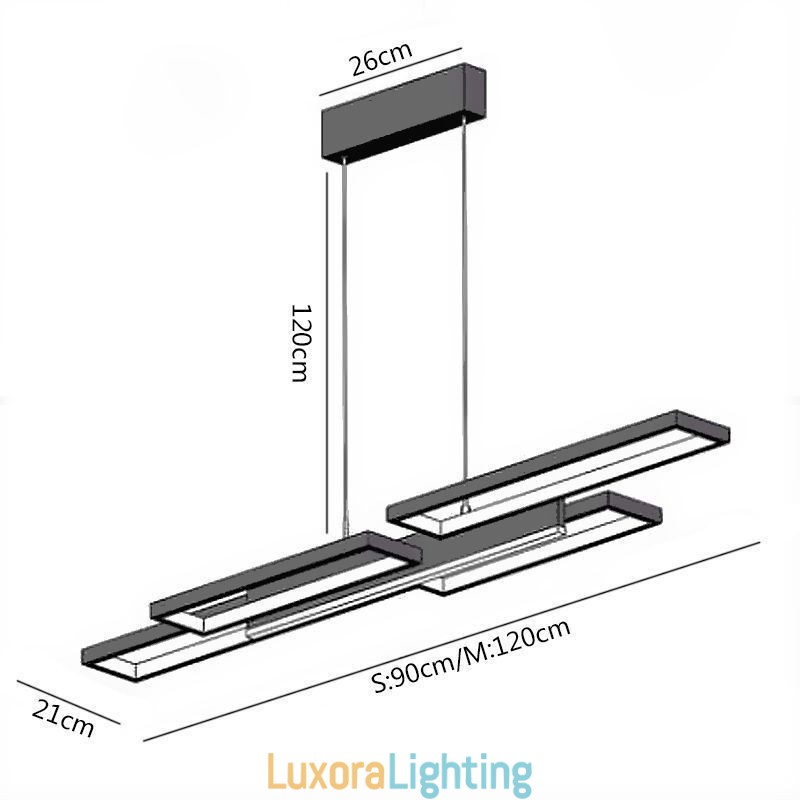 Designer Touch Decorative Modern Pendant Light Horizontal Ceiling Light Fixture