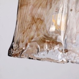 Designer Touch Decorative Unique Mini Glass Pendant Light Japanese Style Amber Color Lighting