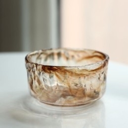 Designer Touch Decorative Unique Mini Glass Pendant Light Japanese Style Amber Color Lighting