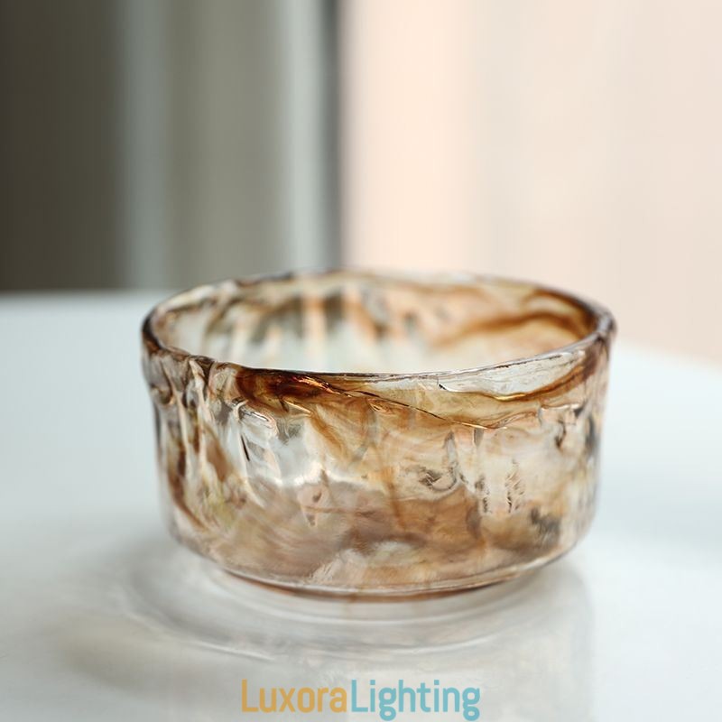 Designer Touch Decorative Unique Mini Glass Pendant Light Japanese Style Amber Color Lighting